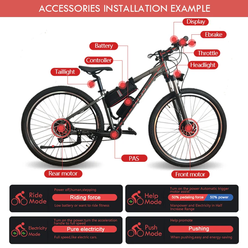 

Ebike conversion kit MXUS Brand Front hub motor 36V 48V 350W ebike kit with Controller and LCD Electric bike conversion kit