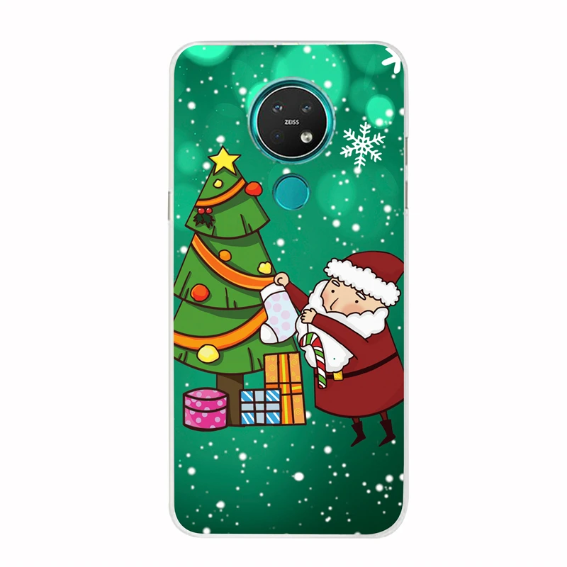 Чехол на Рождество и новый год для Nokia 7 2 2019 мягкий силиконовый чехол из ТПУ