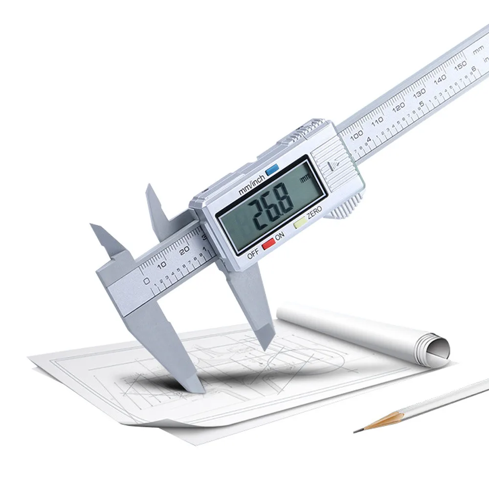 

0-150mm Electronic Digital Display Vernier Caliper 6 Inch Household Length Measuring Tool Digital Caliper Accuracy 0.1mm#Y