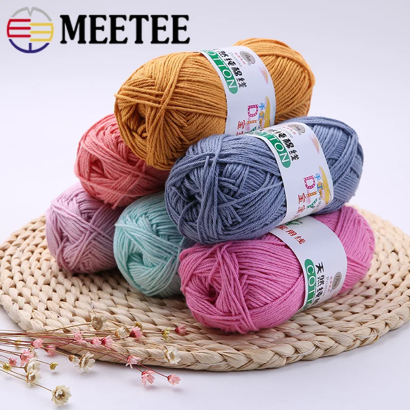

Meetee 10pcs(1pc=50g) 100% Cotton Yarn Baby Milk Cottn Hand Knitting Line Yarns DIY Sweater Scarf Manual Needlewoek Accessories