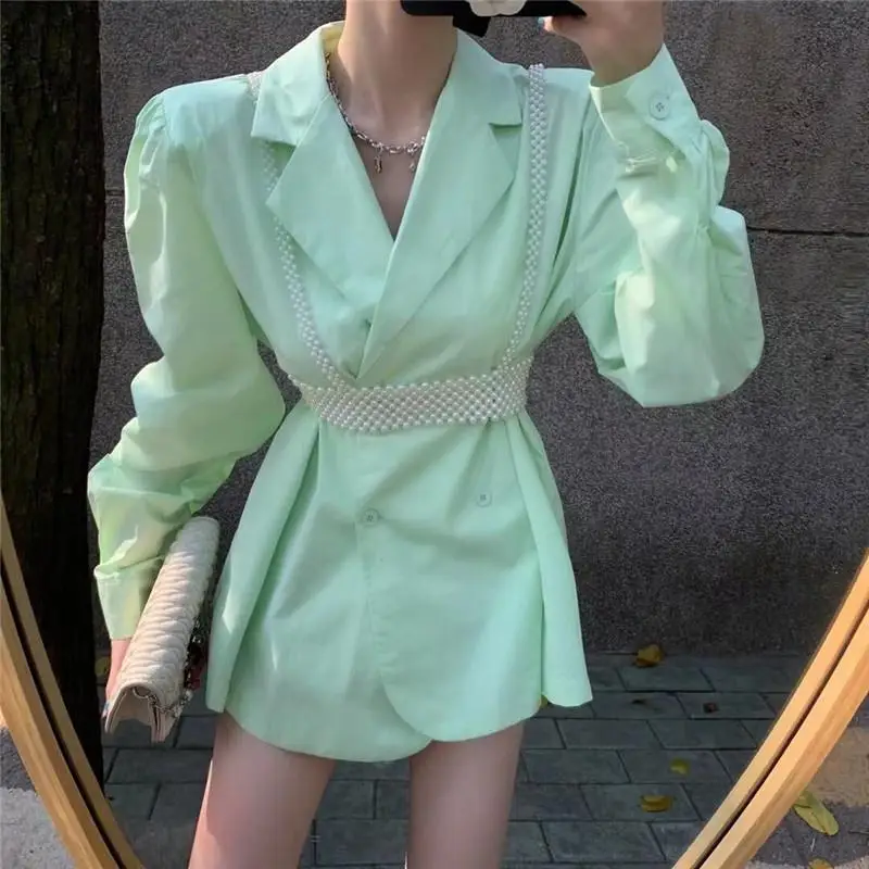 

The new pearl camisole female summer trend design Polyester Pockets women 2020 coats women blazer office business