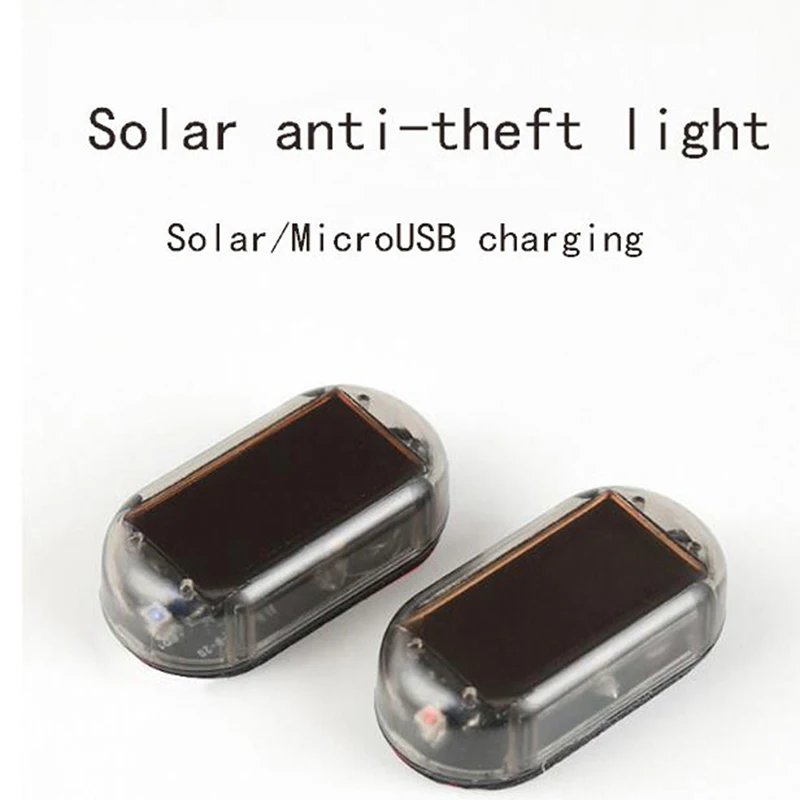 

Flash Warning LED Light Solar USB power car alarm light anti-theft warning flashing fake car light Security System Alarm Lamp