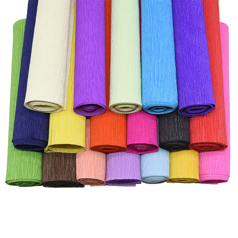 250*25cm 250*50cm 250*15cm 250*10cm Crepe Paper Roll Origami Crinkled DIY Flower Gift Wrapping Scrapbooking Material | Дом и сад