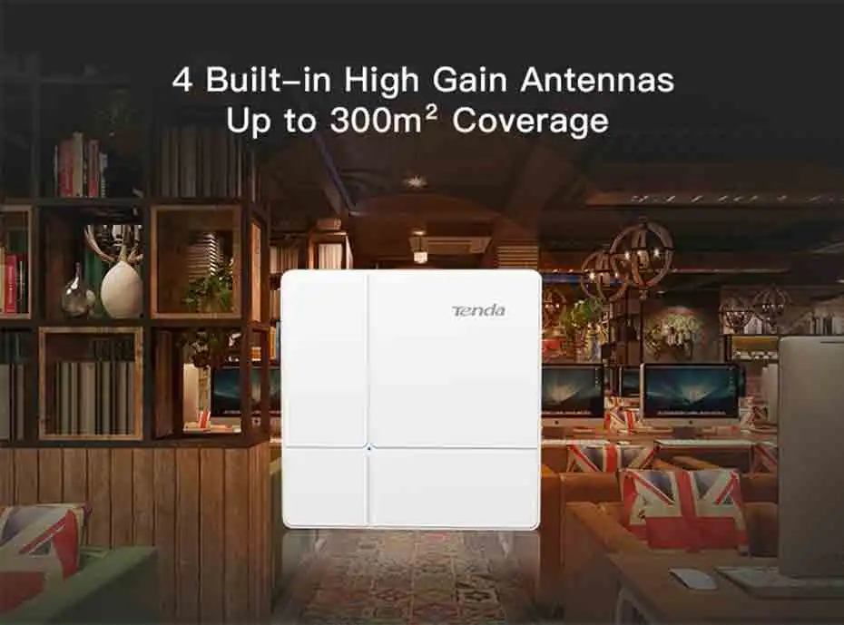 Tenda i24 беспроводной AP гигабитный двухдиапазонный AC1200 Wave 2 гигабитная точка доступа Wifi клиент-AP, до 500 м2 охват/100 станций