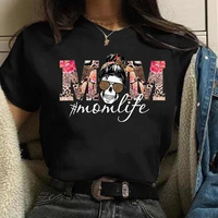 leopard mom lfie print women t shirt short sleeve loose ladies tshirt tops fashion female tee shirt clothing camisetas mujer