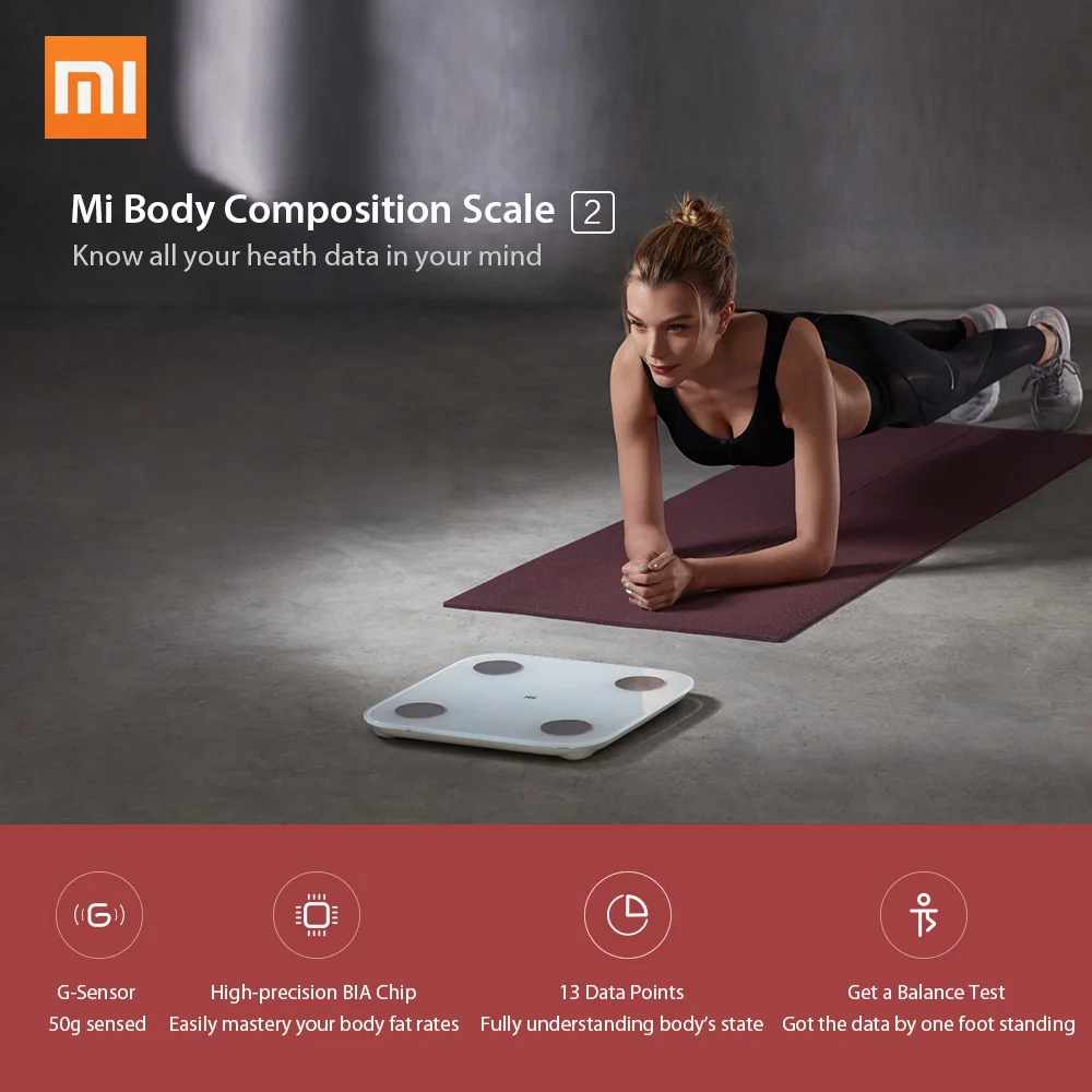 Весы Xiaomi Mi Body Scale 2 BT 5 0 цифровые весы для определения массы жира в ванной индекса