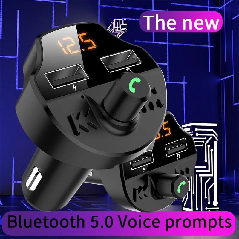 T66B двойное USB Автомобильное зарядное устройство fm передатчик беспроводной Bluetooth