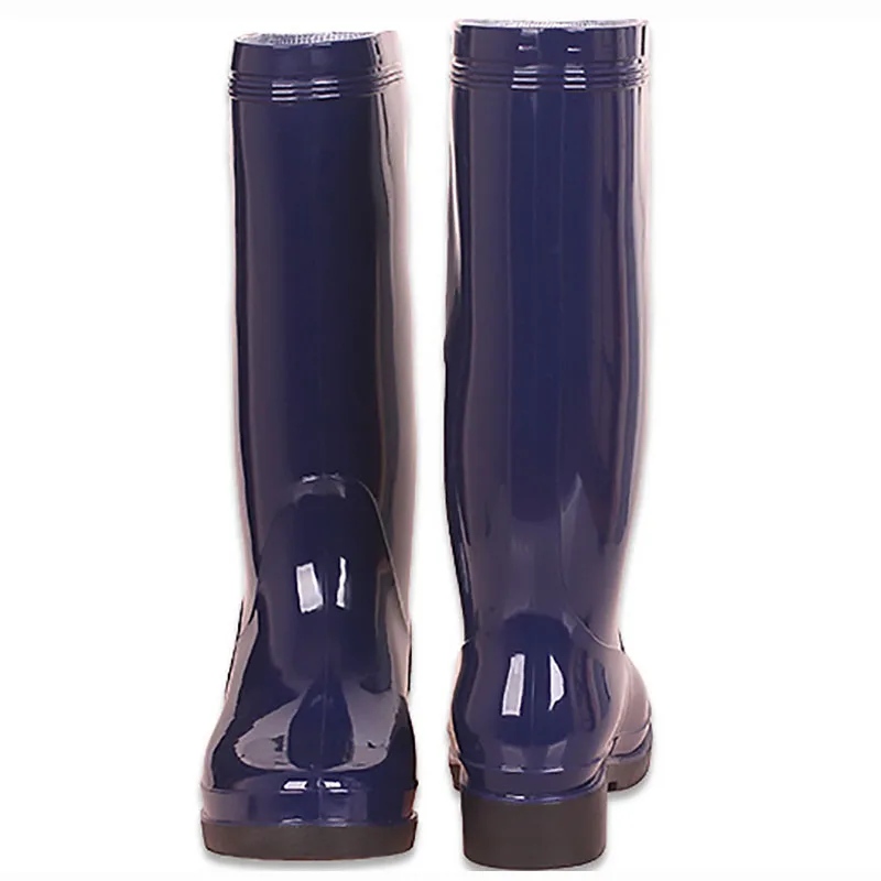 Aleafalling/женские сапоги до середины икры на низком каблуке водонепроницаемые