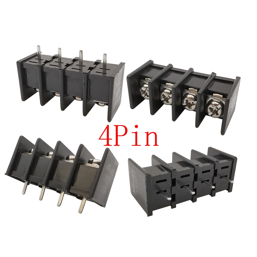 10 шт. KF45 шаг 9 5 мм 2P/3P/4P/5-контактный/6-контактный черный клеммный блок PCB коннектор