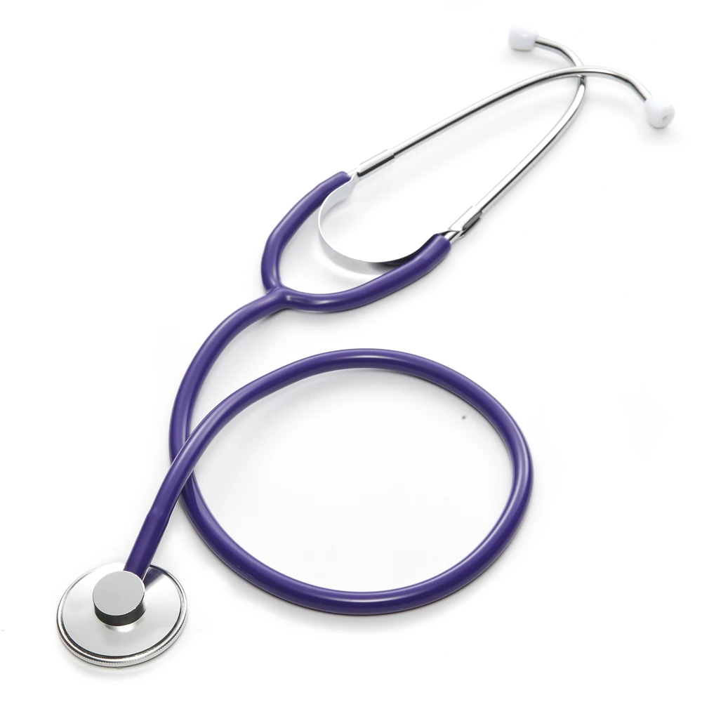 Purple Портативный стетоскоп с одной головкой, медицинское оборудование, профессиональный стетоскоп для кардиологии, студенческий ветеринарный медицинский прибор для медсестры - Цвет: Purple