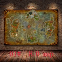 unframed the poster decoration painting of world of warcraft 8 0 map on hd canvas canvas painting cuadros wall art canvas