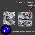 Детали для 3D-принтера 3010 4010, вентилятор охлаждения светодиодный светильник кой, вентилятор охлаждения, светящийся гидравлический подшипник, мини-вентилятор 5 В12 В, радиатор для V6 Hotend