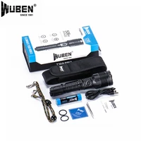 wuben t103 pro 1280 lumens flashlight waterproof tactical led flashlight rechargeable cree xhp35 led black
