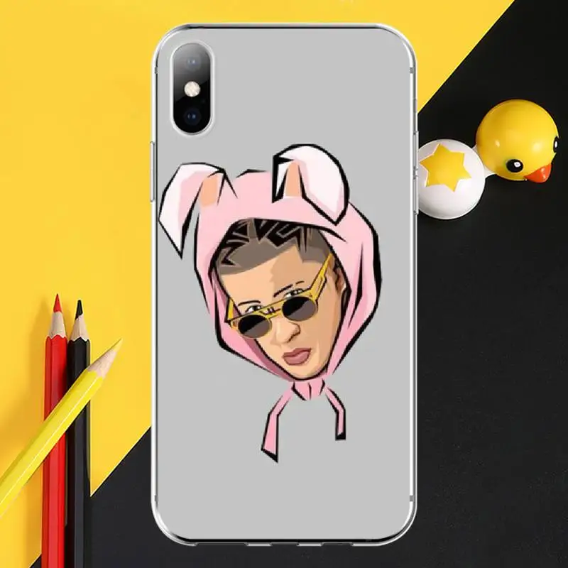 Мягкий резиновый чехол для телефона PENGHUWAN Bad Bunny Maluma Ozuna POP в стиле хип-хоп из ТПУ
