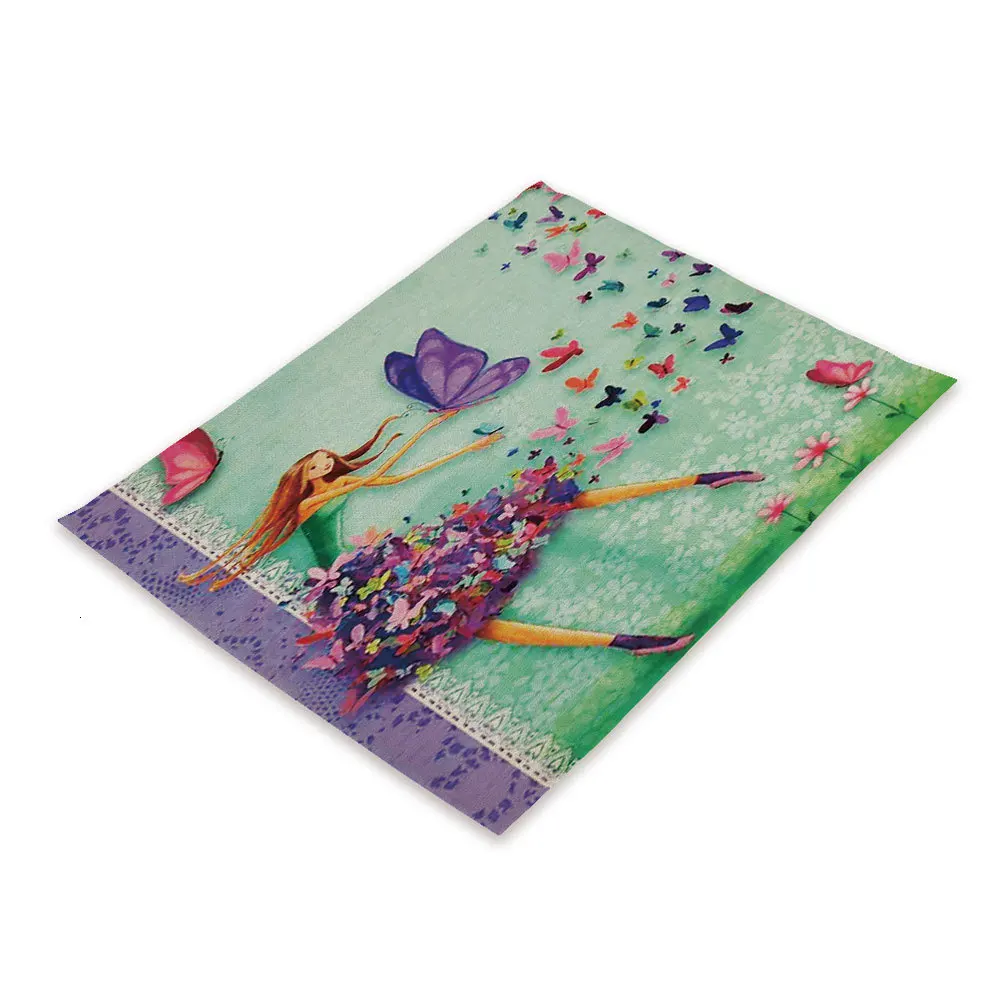 Nordic Kitchen Table Mats Flower American Placemats Cup Coaster Rectangle Kitchen Placemat Doily Manteles Individuales De Mesa