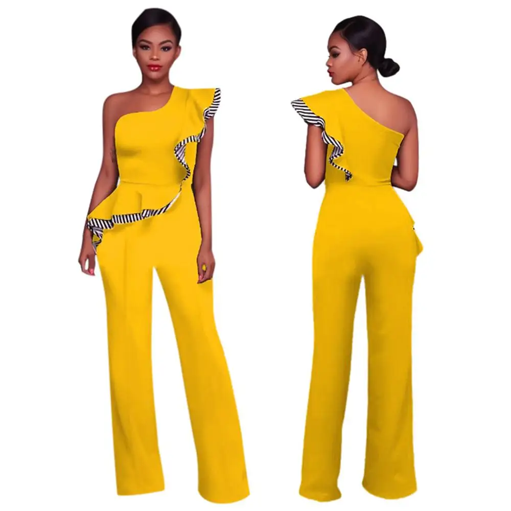 Элегантный женский комбинезон Модный повседневный с открытыми плечами без