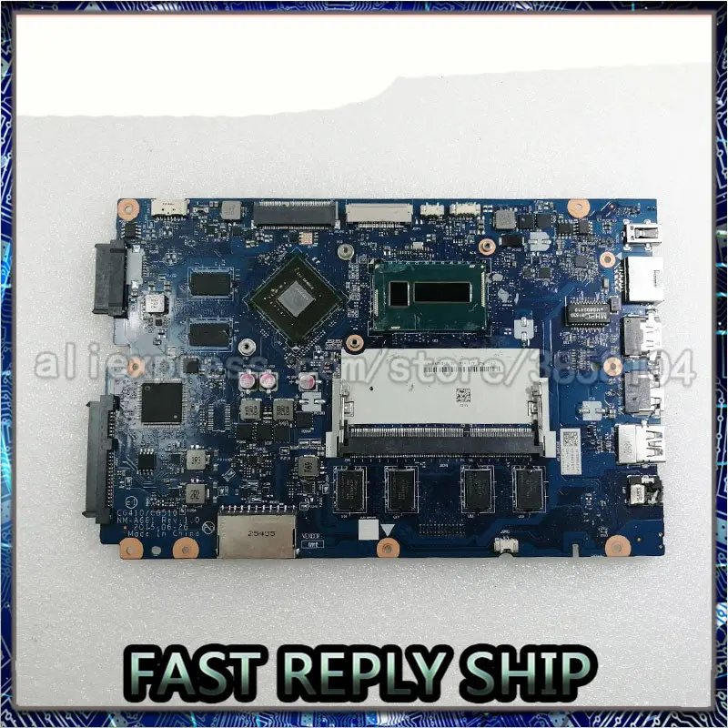 

SHELI for Lenovo CG410/CG510 NM-A681 Laptop Motherboard SR27G I3-5005U CPU 507B9D8DB45A 100% test ok
