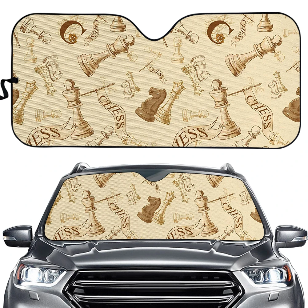 

PinUp Angel Window Sunshade Cover for Cars Chesss Patterrn, автомобильные аксессуары, универсальный автомобильный солнцезащитный отражатель