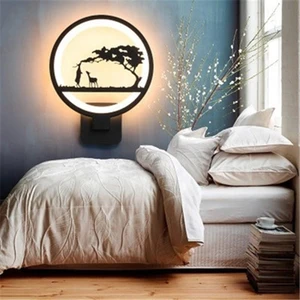 Nordic Household Wall Lamp LED Bedroom Bedside Lamp Simple Modern Round Wall Lamp for Living Room Aisle Staircase Lamps Nordic Household Wall Lamp LED Bedroom Bedside Lamp Simple Modern Round Wall Lamp for Living Room Aisle Staircase Lamps