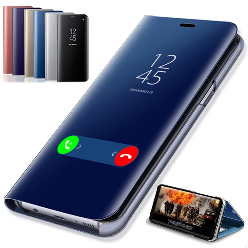 

Smart Mirror Mobile Flip Case for Samsung Galaxy A5 2017 A520 Plating Leather Back Cover SamsungA52017 GalaxyA52017 A52017 Coque
