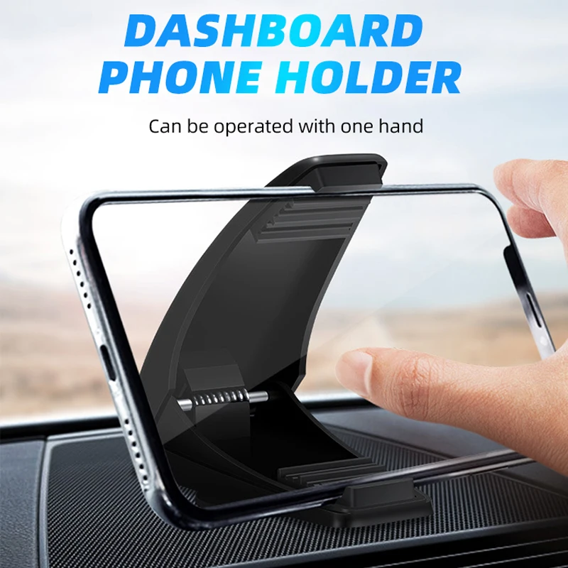 

Car Phone Holder Universal Adjustable 360 Degree Navigation Dashboard In Car Mobile Support Clip Fold Stand Car Phone Bracket