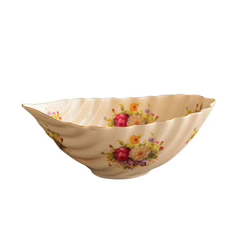 

European-style Fruit Plate Decoration Luxury Living Room Modern Ceramic Fruit Plate Creative Modern Candy Plate Gift