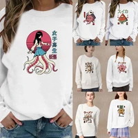 autumn unisex classic cute monster clothing white pullover casual colorful warm polyester hoodie long sleeve sweatshirt s xxl