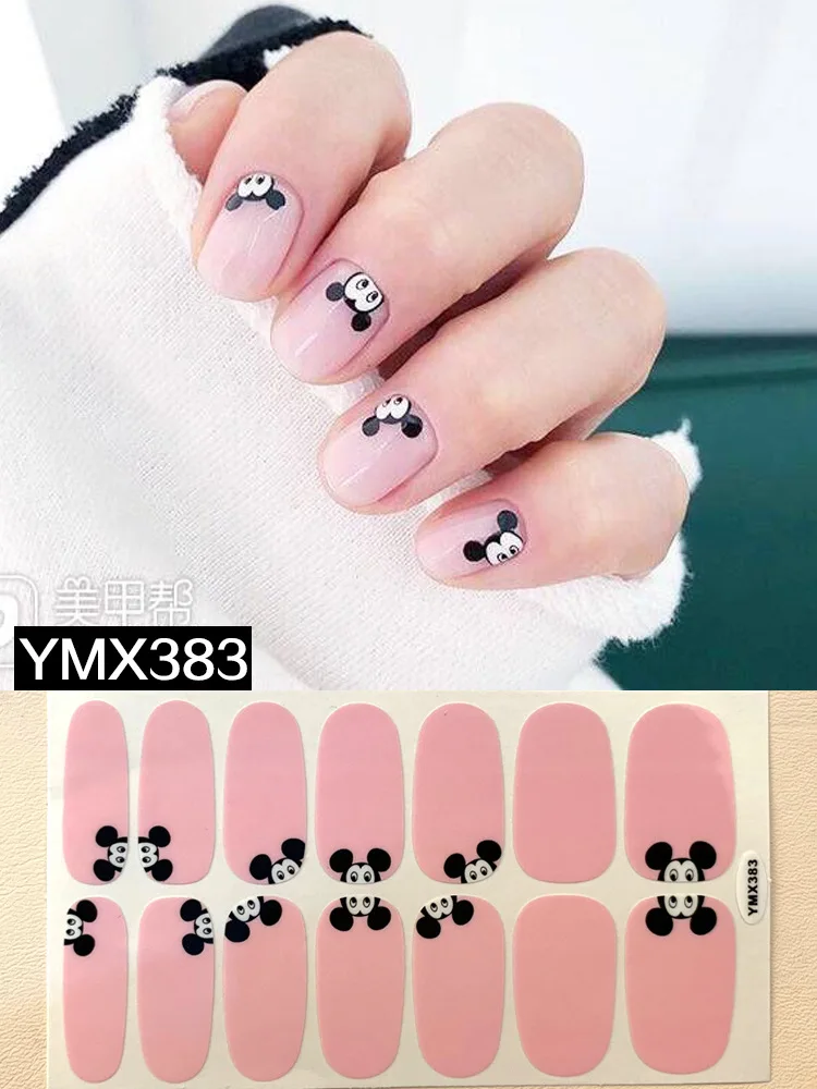 YXM-383 1 шт наклейки для ногтей, леопардовые, самоклеющиеся, сексуальные, дизайнерские, женские, слайдер, наклейки для украшения ногтей, маникюрные советы - Цвет: YXM-383