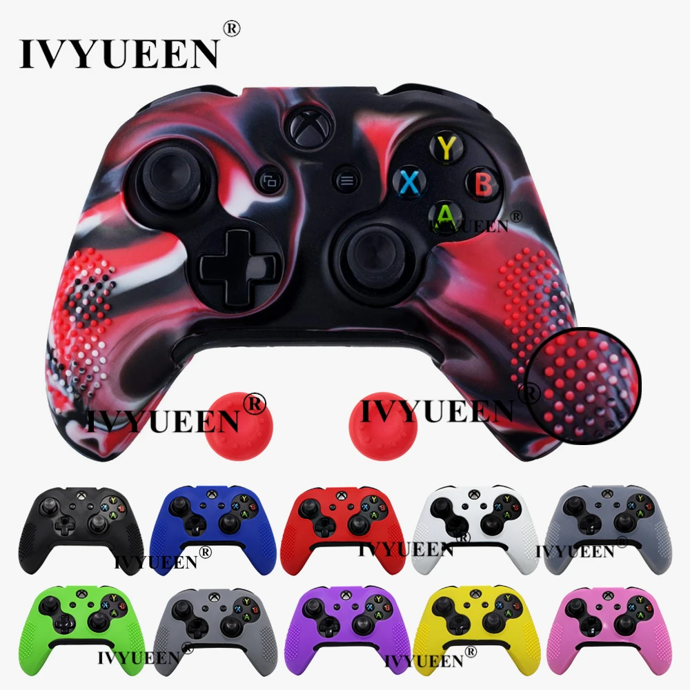 IVYUEEN 14 цветов для microsoft Xbox One X S Тонкий силиконовый чехол для контроллера защитный чехол с палочками для большого пальца