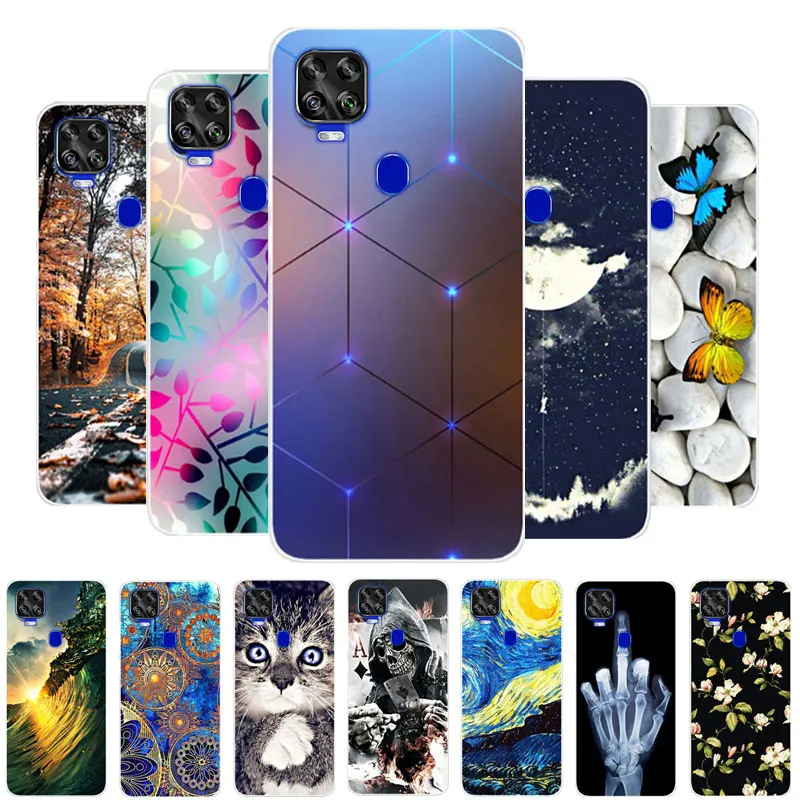 Чехол для ZTE Axon 11 SE мягкий чехол накладка из силикона ТПУ с рисунком телефона
