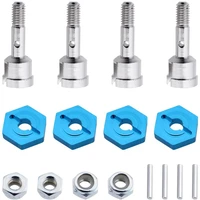 1set 12mm wheel hex hub convert adapter axle shaft locknuts for wltoys a949 a959 k929 rc car 118 turn 110 upgrade parts