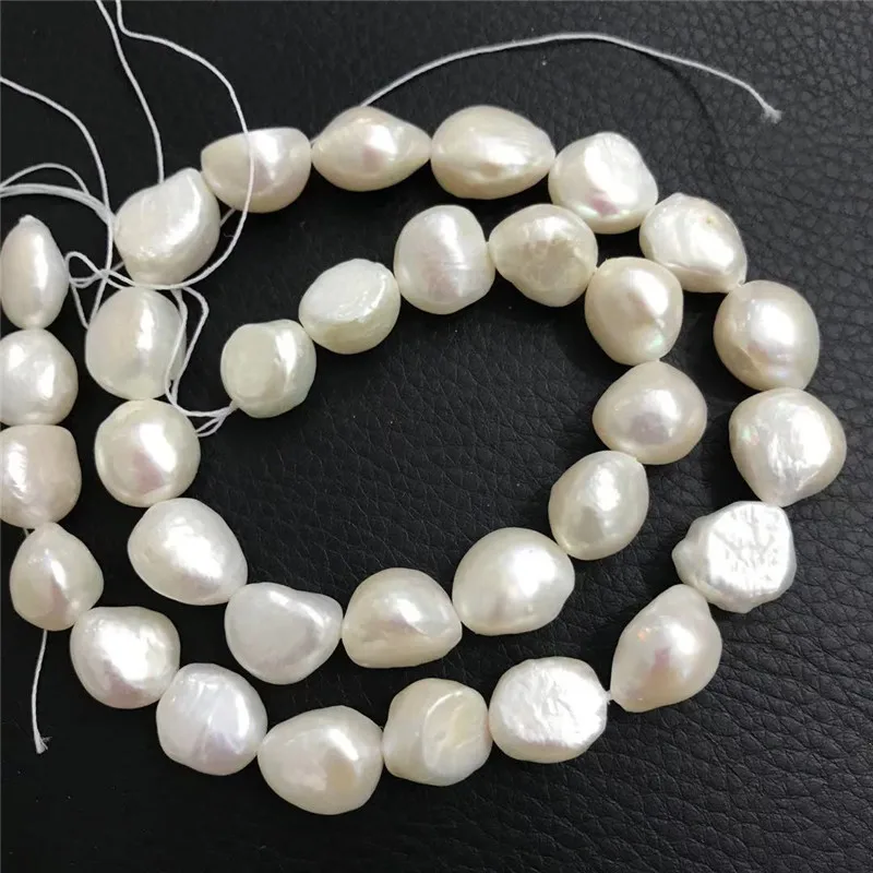 Big 10-12mm White Baroque Natural Freshwater Pearl Loose beads strands 14'' | Украшения и аксессуары