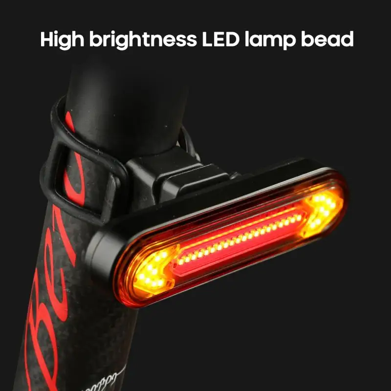

Bicycle Bike Rear LED Tail Light Wireless USB Remote Control Turn Signals Laser Cycling Taillight Bike Rear Light Accessories