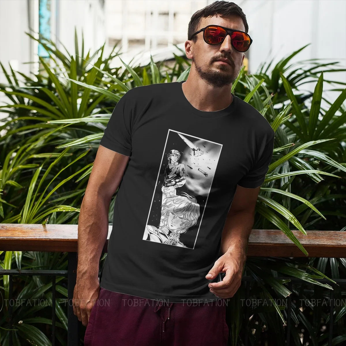 Футболка мужская хлопковая оверсайз с принтом Легенда галактических героев Yang