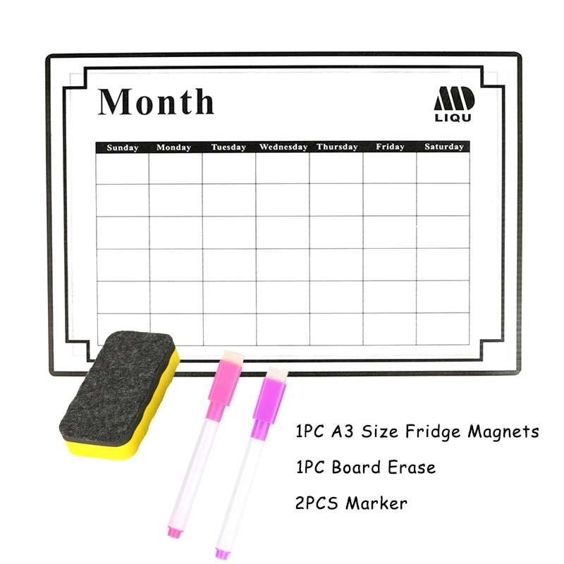 style 03 A3 белая доска магниты на холодильник сухой протирать белая доска маркер ластик письмо записывать сообщение доска напоминание блокнот - Цвет: style 03