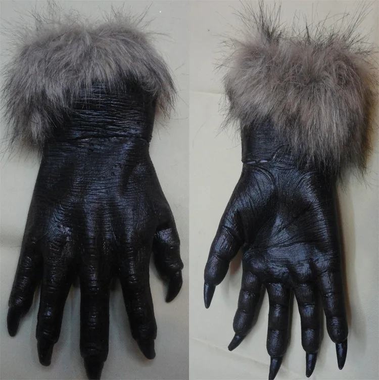 Хэллоуин 1 пара перчатки &quotВолк&quot и личина маска животного набор оборотень