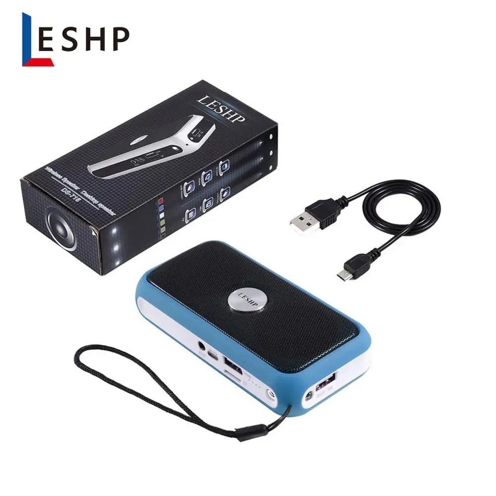 LESHP портативный беспроводной динамик внешний аккумулятор 2600 мАч FM