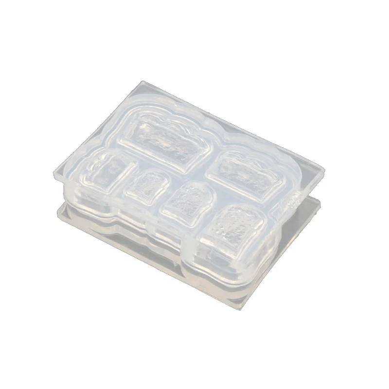 

3D Mini French Toast Epoxy Resin Mold Bread Simulation Food Play Silicone Mold A2UA