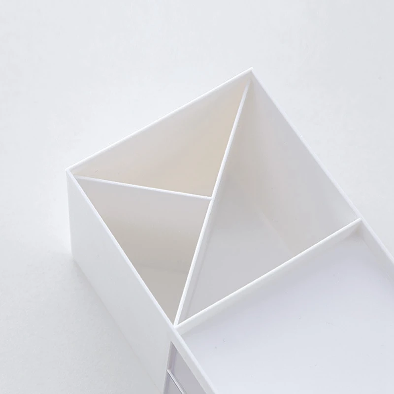 

2 Pcs Plastic Pen Holder Desk Organizer Cosmetic Storage Box Desktop Drawer Storage Organizer Sundries-Pink & Blue