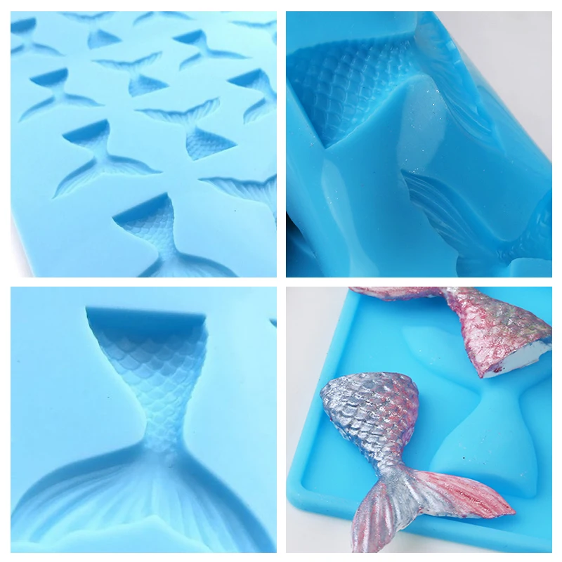 1 шт. Милая мини-форма с хвостом русалки для шоколада силиконовая форма