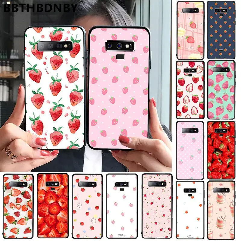 Чехол для телефона с рисунком клубники DIY чехол samsung S9 plus S6 edge S7 S8 S10