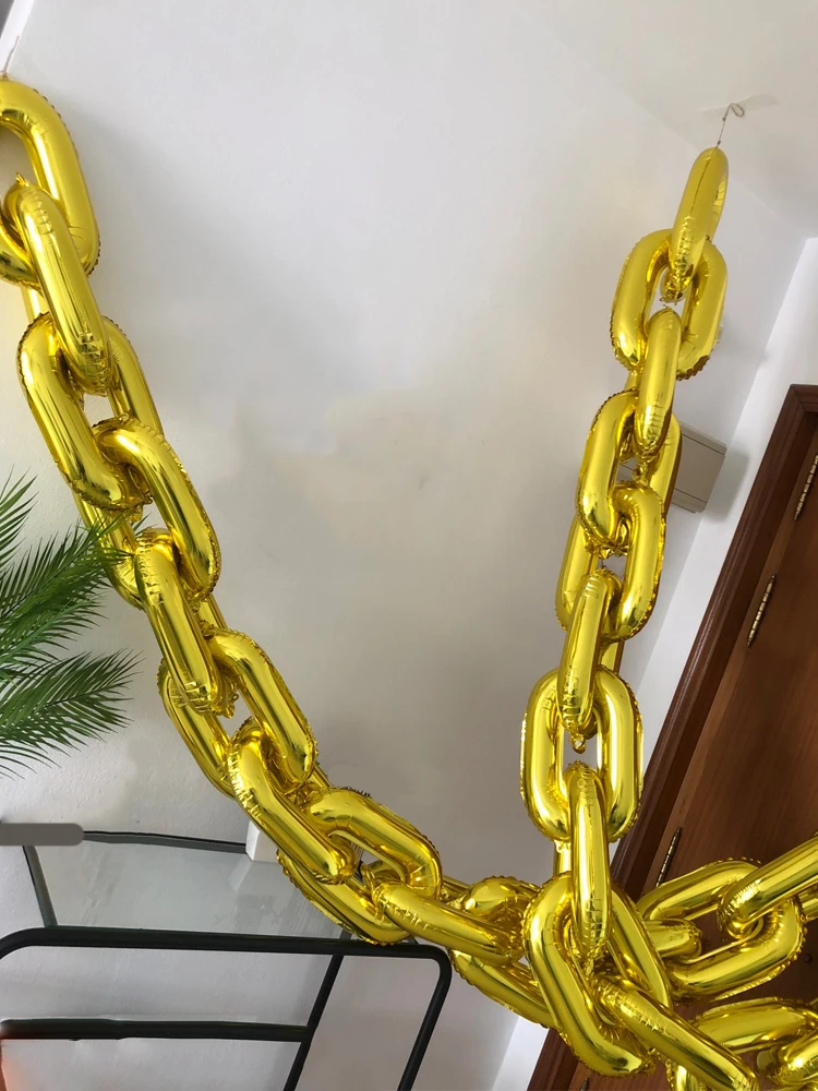10pcs 80s 90s Party Decorations Giant Balloon 16 inch Gold Silver Chain Balloons Event Hip Hop Theme Wedding Arch Supplies - купить по