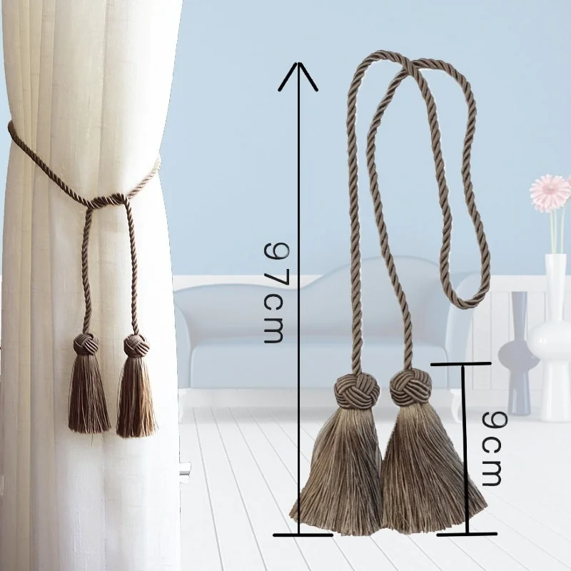 1Pcs Tassels Curtain Tieback Clip Brush Curtains Holder Tie Back Home Decoration Accessories for Living Room Decor Buckle Clamps - купить по