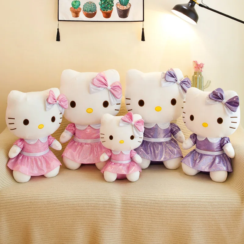 Новые плюшевая кавайная игрушка куклы Hello Kittyed милые мягкие игрушки для девочек
