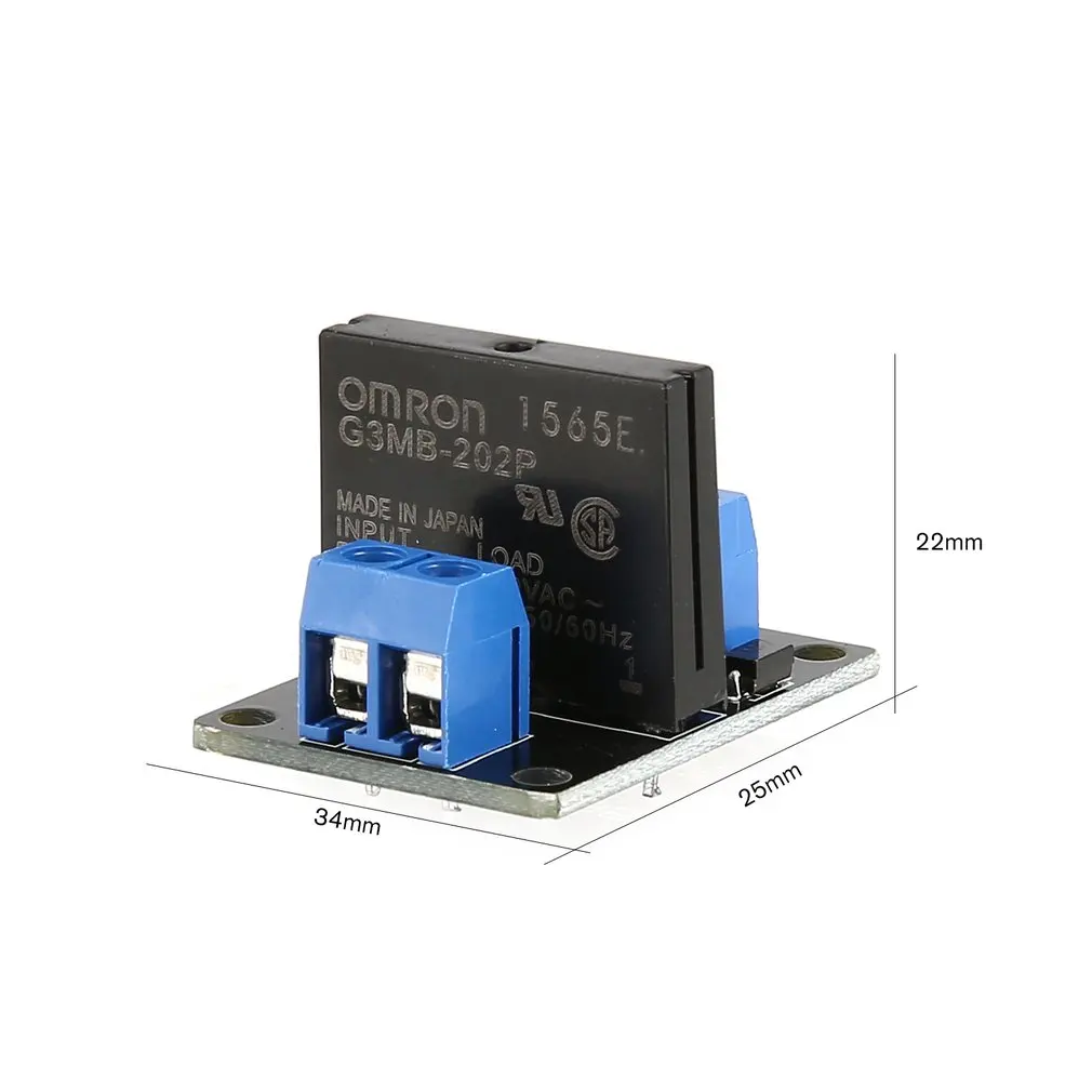 

1 Channel Solid State Relay Module Board High Level Trigger SSR Input 5V DC Output 240V AC 2A Fuse for Arduino PLC Controller