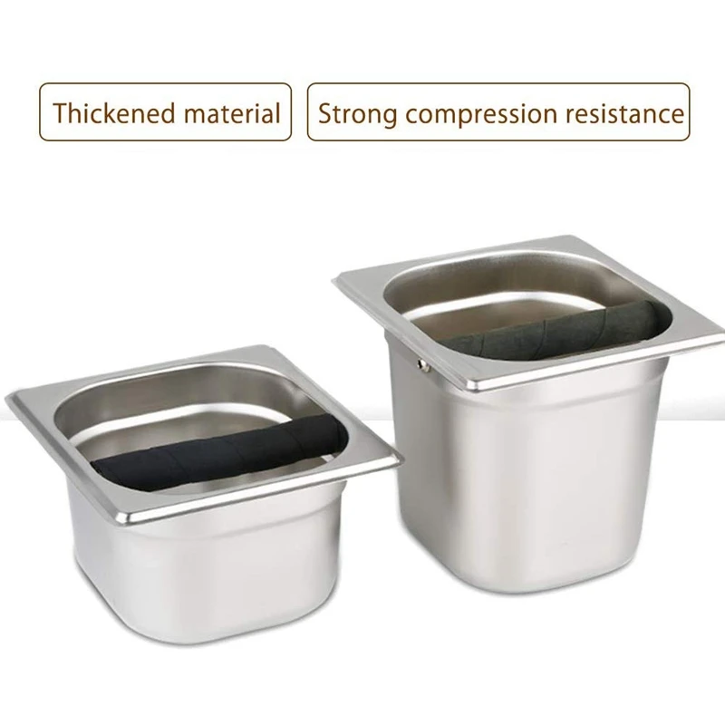 Эспрессо ручка коробка из нержавеющей стали кофе молоть эспрессо самосвал ящик