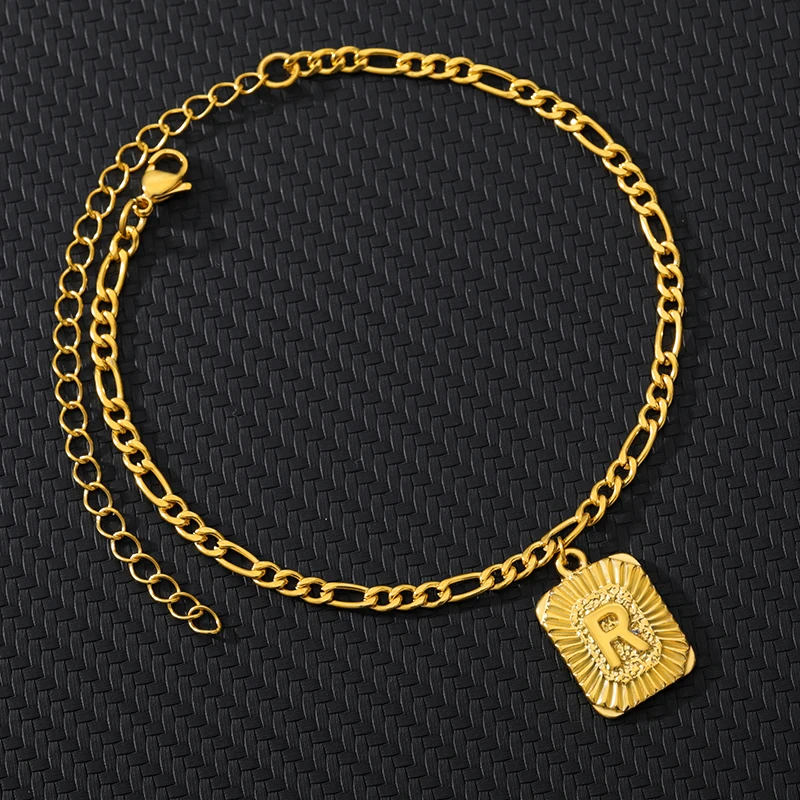 

Bulk Ankle Bracelet Initial Anklets For Women Stainless Steel Letter Anklet Jewelry Bracelets on the leg Gifts for the new year