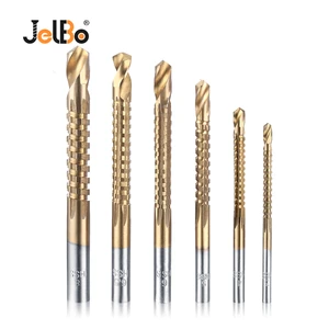 JelBo 6 шт. набор сверл с металлическим закручиванием набор сверл с титановым покрытием набор инструментов для деревообрабатывающие столярные режущие отверстия набор инструментов для пилы