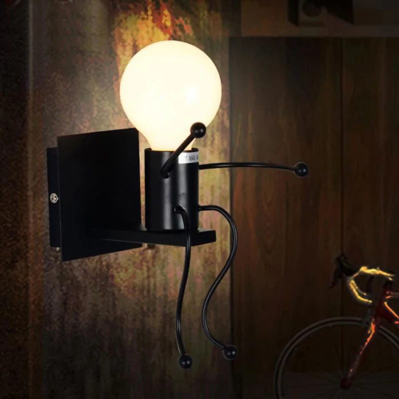 

Loft Style Creative Villain Vintage Wall Light Fixtures Industrial Wind Edison Wall Sconce For Stair Bedside Wall Lamp Lighting