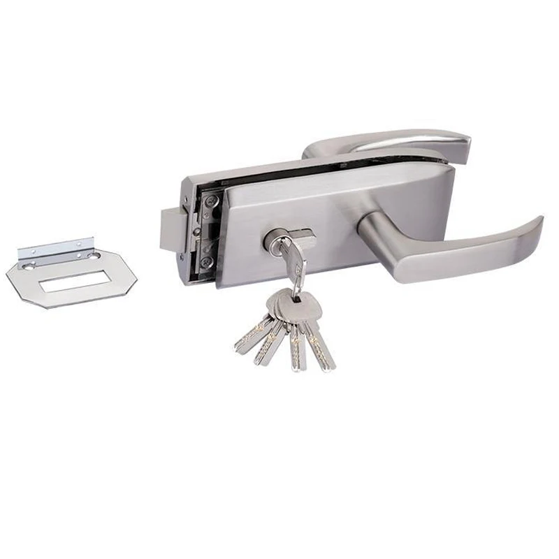 

Entry Gate 10-12mm Glass Door Locks W Key Swing and Sliding Door Aluminum Frameless Glass Door Lock, High Separation Door Lock